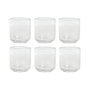 DKD Home Decor Set de 6 Vasos de Cristal Burbujas 320ml Transparente