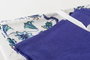 DKD Home Decor Mantel Tradicional Azul Blanco Set de 5 Unidades 150 x 150 cm