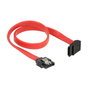 DeLOCK Cable SATA III 6 Gb/s 0,3 m con conector angulado hacia arriba, Rojo
