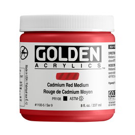 Golden Heavy Body Colores Acrílicos Rojo Cadmio Medio