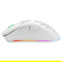 Deltaco GAM-120-W Ratón Gaming Inalámbrico y Alámbrico RGB Blanco, 4800 DPI, 7 Botones, Ergonomico para Mano Derecha, Bluetooth + USB Tipo-A, 1 ms