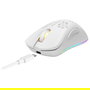 Deltaco GAM-120-W Ratón Gaming Inalámbrico y Alámbrico RGB Blanco, 4800 DPI, 7 Botones, Ergonomico para Mano Derecha, Bluetooth + USB Tipo-A, 1 ms