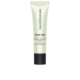 BareMinerals Prime Time Prebase Reductora de Rojeces 30 ml - Fórmula Vegana y Ligera en Gel-Loción para Prolongar el Maquillaje