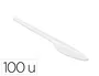 Blanca Cuchillo de plástico blanco reutilizable paquete de 100 unidades