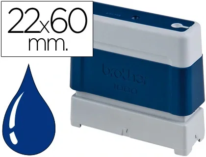 Brother Sello Automático 60x22 mm Azul Pack de 6