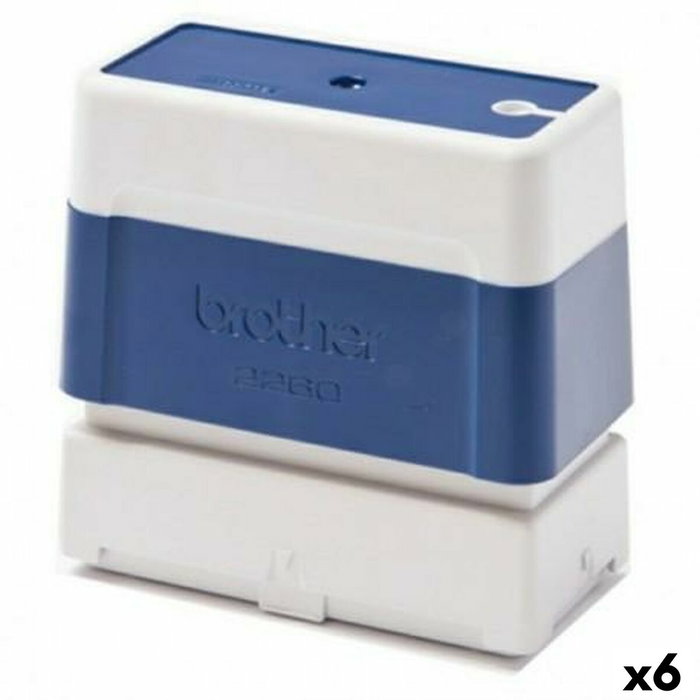 Brother Sello Automático 60x22 mm Azul Pack de 6