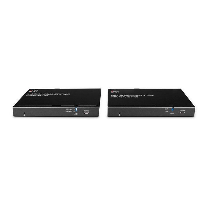 Lindy Extensor HDBaseT HDMI 4K60 con Audio, IR, RS-232 y ARC - Hasta 70m por Cable Cat.6