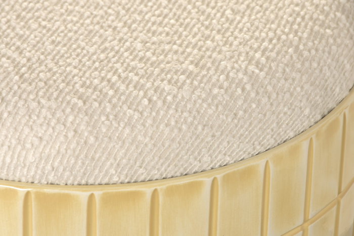 DKD Home Decor Reposapiés Mosaico Crema DKD Home Decor Reposapiés Mosaico Crema