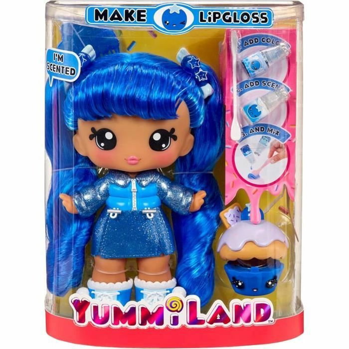 Yummiland Rory - Muñeco grande de 25 cm con mascota y bálsamo labial Yummiland Rory - Muñeco grande de 25 cm con mascota y bálsamo labial