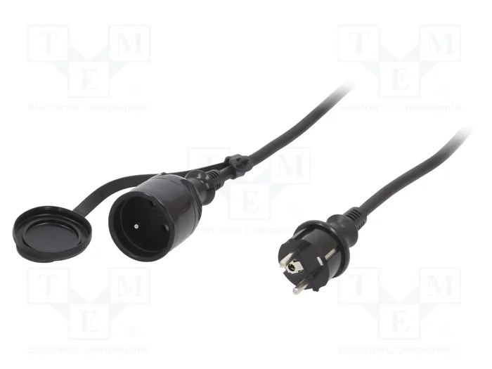 KEL Prolongador de alimentación H05RR-F 3G1,5mm2 25m negro KEL Prolongador de alimentación H05RR-F 3G1,5mm2 25m negro