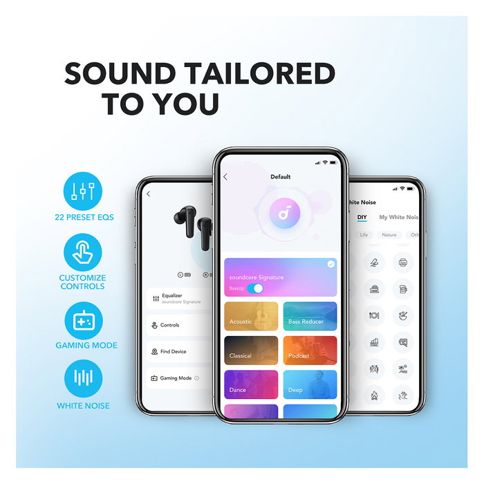 Anker Soundcore R50i Auriculares True Wireless Negros Resistentes al Agua IPX5 con Bluetooth 5.3 y 30h de Autonomía Anker Soundcore R50i Auriculares True Wireless Negros Resistentes al Agua IPX5 con Bluetooth 5.3 y 30h de Autonomía
