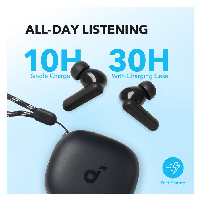 Anker Soundcore R50i Auriculares True Wireless Negros Resistentes al Agua IPX5 con Bluetooth 5.3 y 30h de Autonomía Anker Soundcore R50i Auriculares True Wireless Negros Resistentes al Agua IPX5 con Bluetooth 5.3 y 30h de Autonomía