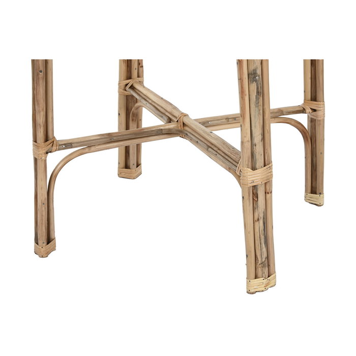 DKD Home Decor Mesa de Mimbre Natural 59x59x108