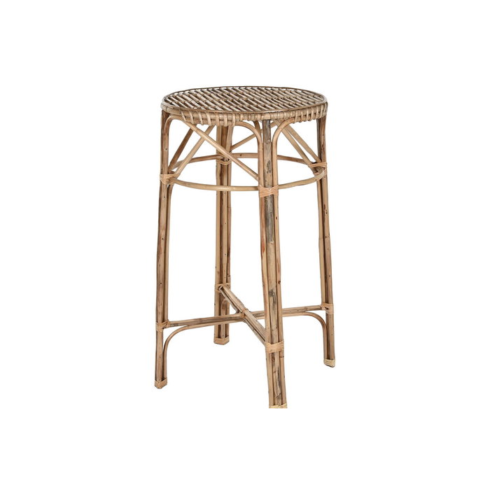 DKD Home Decor Mesa de Mimbre Natural 59x59x108