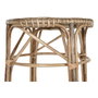 DKD Home Decor Mesa de Mimbre Natural 59x59x108