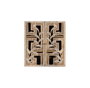 GINER Y COLOMER Estantería de Pared Artesanal en Madera de Mango 150 cm con Puertas Caladas a Mano y Cierre Imán - Estilo Exótico y Natural