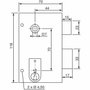 Yale Cerradura YAV37G Aplique Seguidor Vertical Izquierdo Blanco