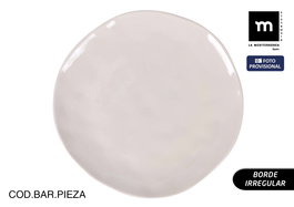 La Mediterranea Plato Llano 26 cm Ivory Brillo (6 Unidades)