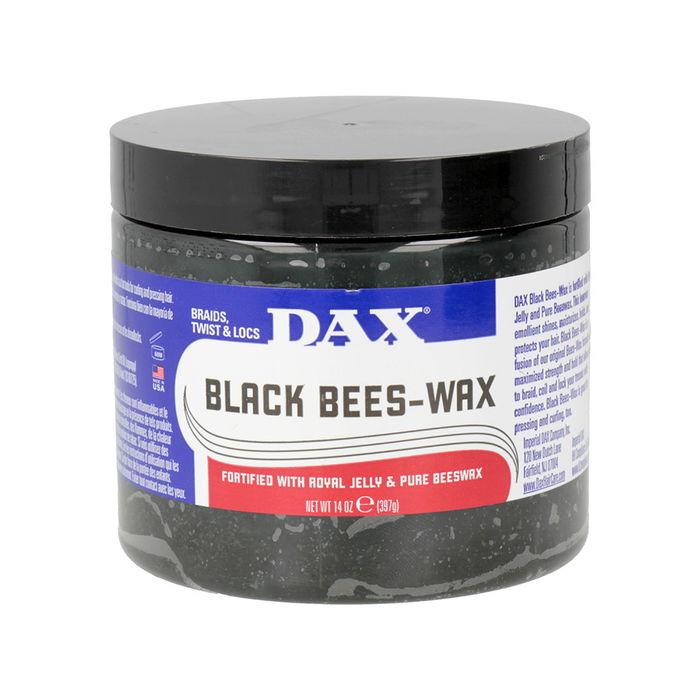 Dax Black Bees Wax Cera Pura de Abejas Fortificada con Jalea Real para Control y Mantenimiento de Estilo 397 gr