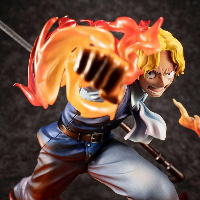 Megahouse Figura One Piece - Sabo (Fire Fist), PVC 1/10 escala aprox. 15 cm con efectos de fuego, figura de colección