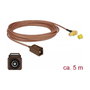 DeLOCK 89683 Cable de antena coaxial FAKRA F hembra a SMA 90° hembra, 5 m