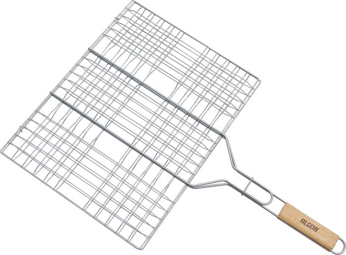 Algon BBQ Parrilla BBQ CR-Wood sin Patas, Parrilla de Carbón para Exterior 41 x 30 x 1.9 cm (8 Unidades)