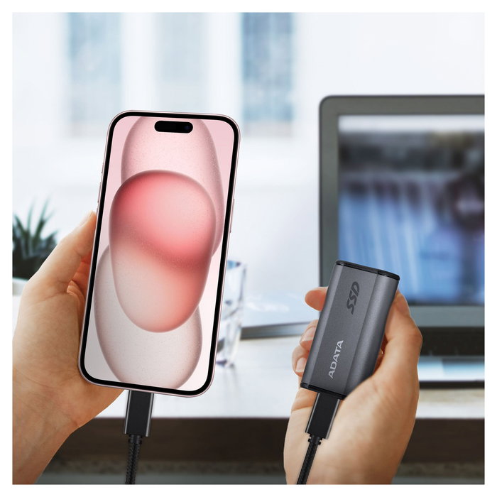 ADATA SE880 SSD Portátil Externo 2TB USB-C 3.2 Gen 2 Hasta 2000 MB/s, Color Gris - Retail