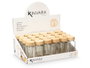 Kinvara Especiero con Tapa de Bambú y Vidrio, 200 ml, 4x10x4 cm, Color Bambú y Transparente (Set de 48)