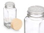 Kinvara Especiero con Tapa de Bambú y Vidrio, 200 ml, 4x10x4 cm, Color Bambú y Transparente (Set de 48)