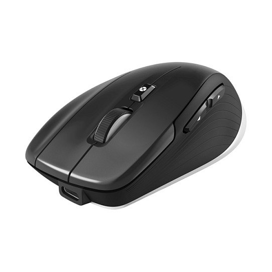 3Dconnexion CadMouse Compact Wireless - Ratón Óptico Inalámbrico para CAD, 7200 DPI, Bluetooth, RF, USB-C, Negro, para Mano Derecha