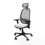 PIQUERAS Y CRESPO Silla de oficina Cilanco con mecanismo Sincro/Traslack, Blanco y Gris