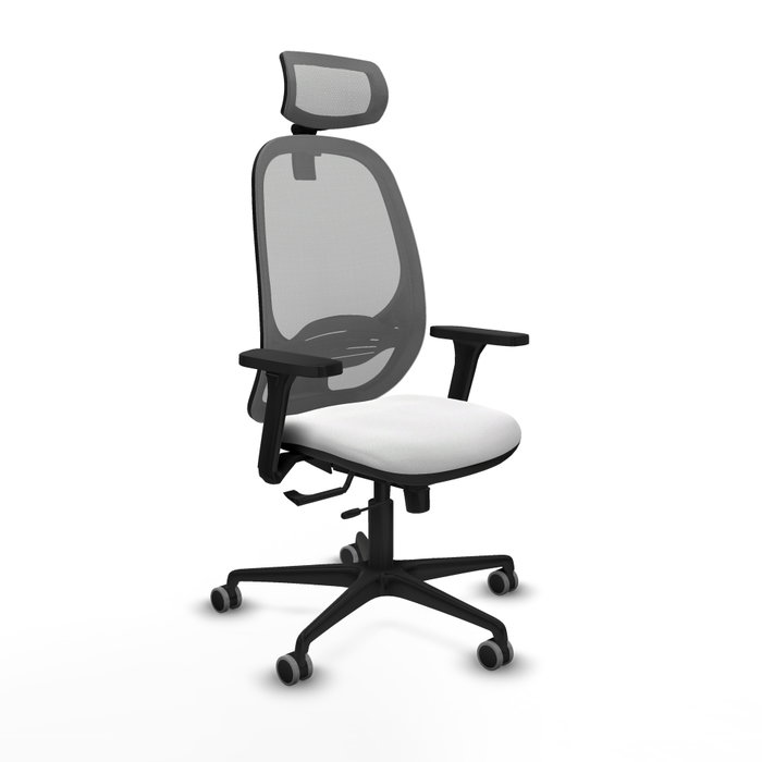 PIQUERAS Y CRESPO Silla de oficina Cilanco con mecanismo Sincro/Traslack, Blanco y Gris PIQUERAS Y CRESPO Silla de oficina Cilanco con mecanismo Sincro/Traslack, Blanco y Gris