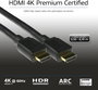 ACT Connectivity AK3944 Cable HDMI Premium 2m - 4K Ultra HD 60Hz, HDMI 2.0, 18Gbps, ARC, Conectores Dorados, Negro
