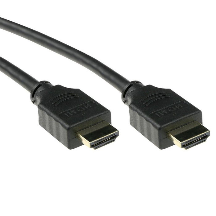 ACT Connectivity AK3944 Cable HDMI Premium 2m - 4K Ultra HD 60Hz, HDMI 2.0, 18Gbps, ARC, Conectores Dorados, Negro