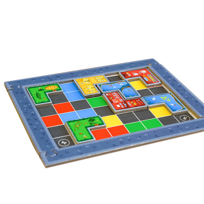Blue Orange Villageo Juego de Mesa - BO14701ML - 1 Jugador - Para mayores de 8 años - Incluye 60 Mapas - Juego de Tablero de Puzle Estratégico en Español y otros Idiomas