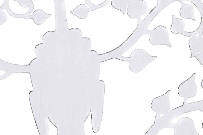 DKD Home Decor Decoración de Pared Oriental Buda Metal Negro Blanco 1 x 40 x 40 cm (4 Unidades)