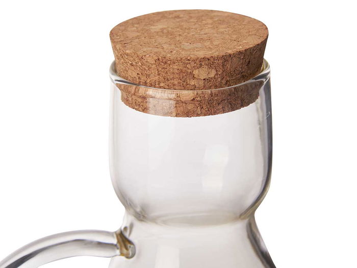 Vivalto Aceitera de Borosilicato con Tapa de Corcho 1000 ml (19 x 20 x 13 cm) (Set de 6)