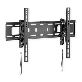 VALUE 17.99.1185 Soporte de TV de pared inclinable para 37 a 80 pulgadas, soporta hasta 75 kg, VESA 200x200 a 600x400 mm, negro