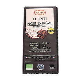 El Oro de los Andes Chocolate Negro 100% Sin Azúcar 100g. Salda C/Oro Andes Cacao Peruano Inti Pangoa