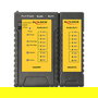 DeLOCK 86407 Kabeltester, Comprobador de cables de par trenzado RJ45 y RJ12 con Ensayo de transmisión y Portfinder, Indicadores LED, 9 V
