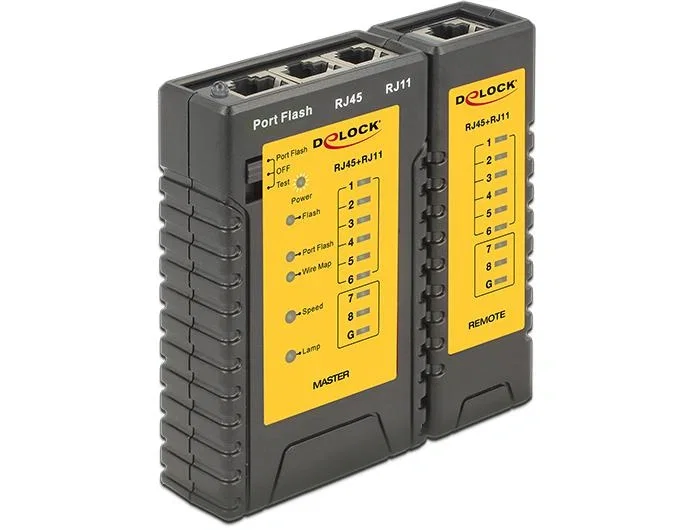 DeLOCK 86407 Comprobador de cables de red RJ45 / RJ12 con Portfinder DeLOCK 86407 Comprobador de cables de red RJ45 / RJ12 con Portfinder