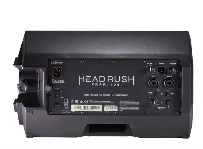 HEADRUSH FRFR-108 MKII Monitor de Escucha para Guitarra Eléctrica 2000W Rango Completo Woofer 8" Bluetooth 2 Entradas XLR/Jack Salida XLR