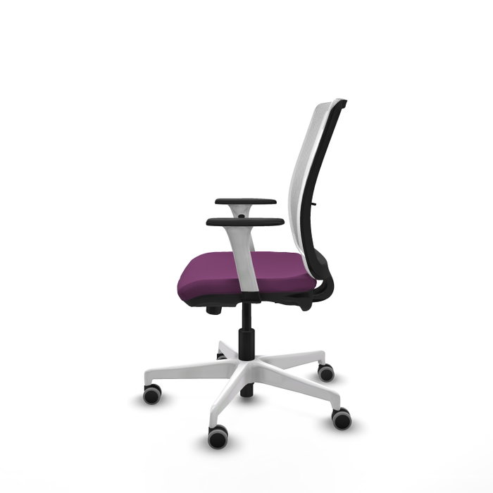 PIQUERAS Y CRESPO Silla de oficina Haches Morada con Malla Blanca