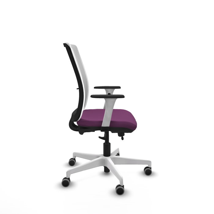 PIQUERAS Y CRESPO Silla de oficina Haches Morada con Malla Blanca