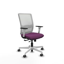 PIQUERAS Y CRESPO Silla de oficina Haches Morada con Malla Blanca