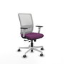 PIQUERAS Y CRESPO Silla de oficina Haches Morada con Malla Blanca