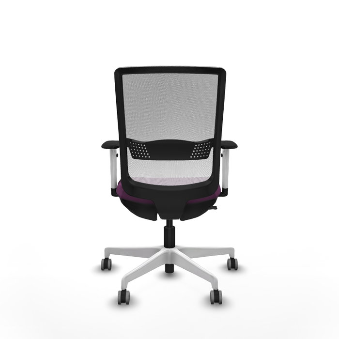 PIQUERAS Y CRESPO Silla de oficina Haches Morada con Malla Blanca