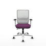 PIQUERAS Y CRESPO Silla de oficina Haches Morada con Malla Blanca