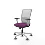 PIQUERAS Y CRESPO Silla de oficina Haches Morada con Malla Blanca
