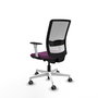 PIQUERAS Y CRESPO Silla de oficina Haches Morada con Malla Blanca